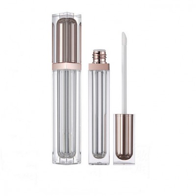 Zelight Private Label OEM Stock Product High Quality Empty Square Plastic Lip Gloss Tube With Brush Container